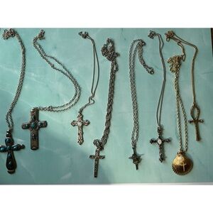 Religious Cross Necklace Lot